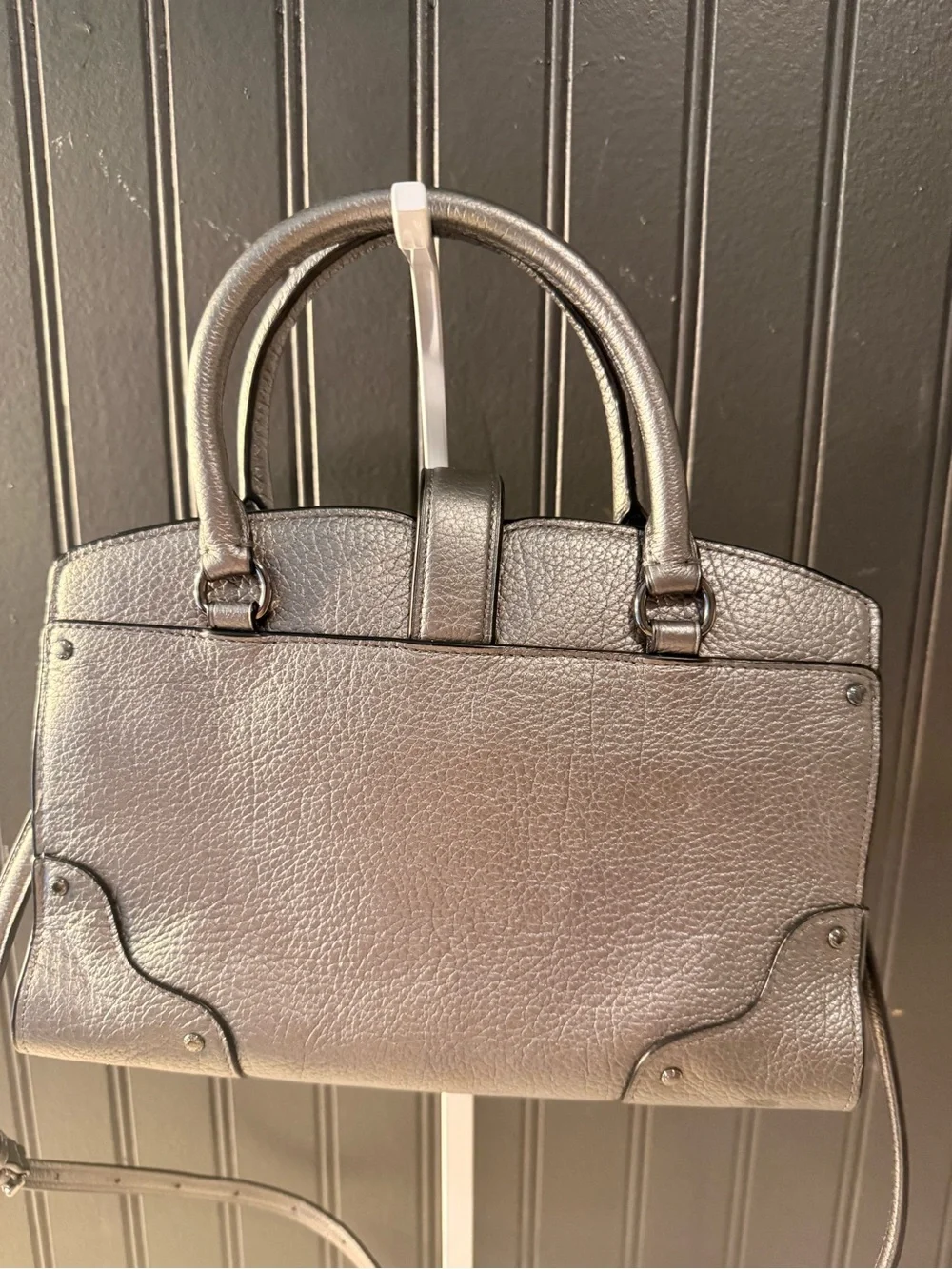 Coach satchel metallic